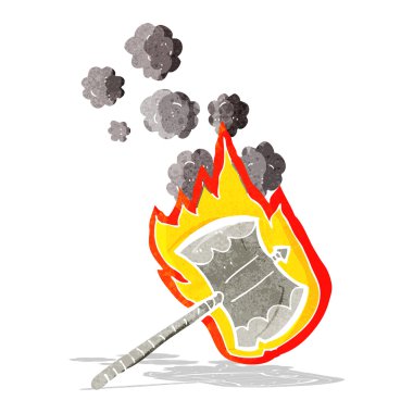 çizgi film yanan balta