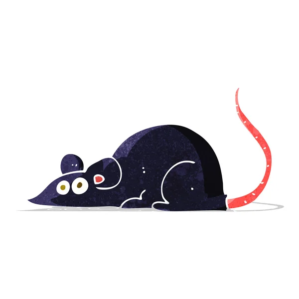 Dibujos animados rata negra — Vector de stock