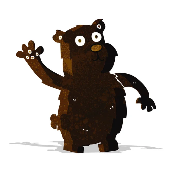 Мультяшный чёрный медведь — стоковый вектор