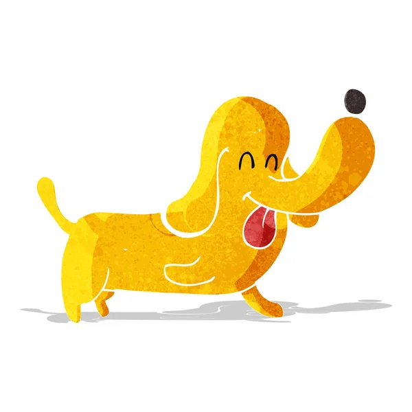 Cartoon happy dog - Stok Vektor