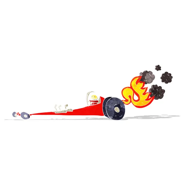 Dibujos animados drag racer — Vector de stock