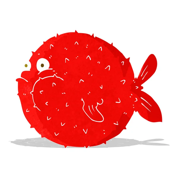Cartoon puffer fish — Stock Vector