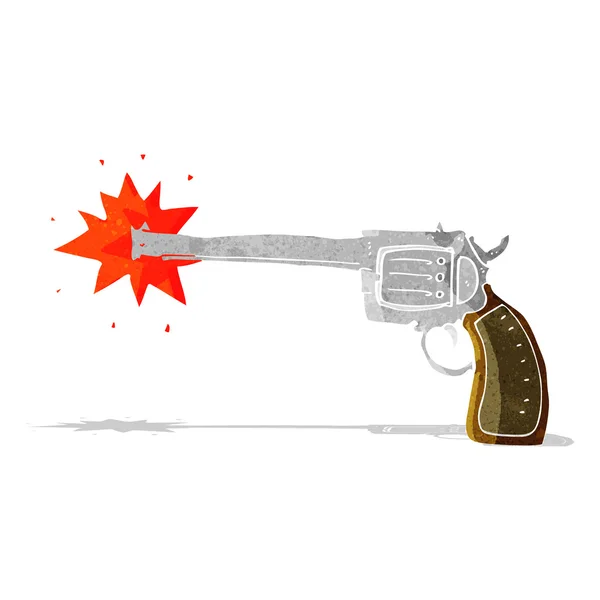Cartoon afvuren pistool — Stockvector