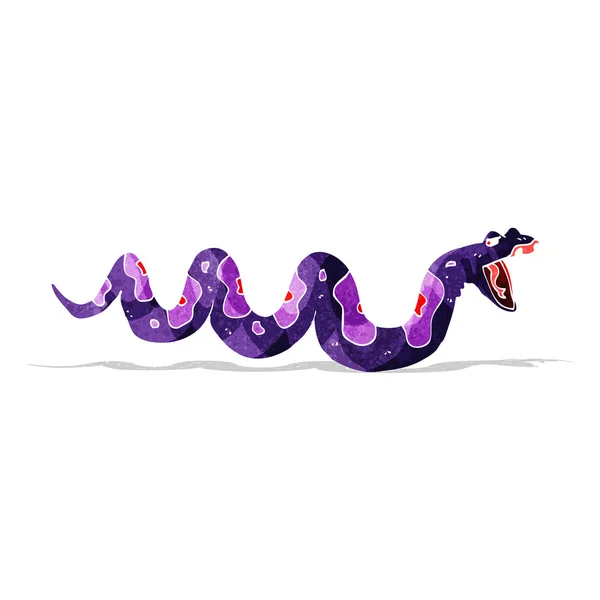 Cobra venenosa dos desenhos animados — Vetor de Stock