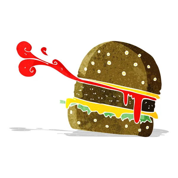 Karikatür burger — Stok Vektör
