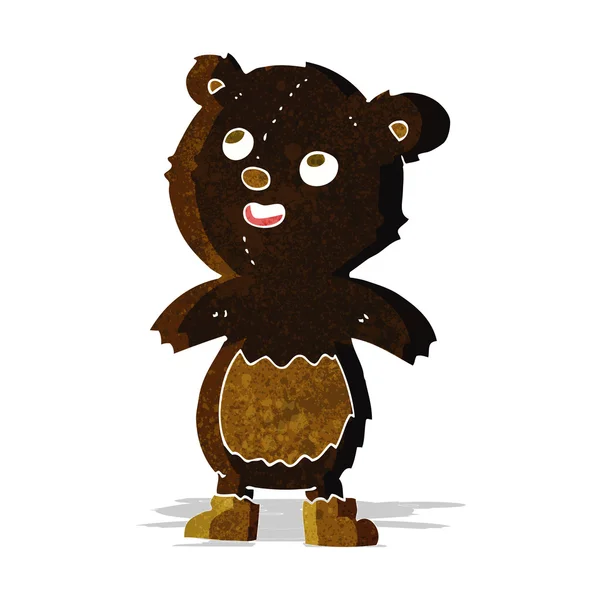 Dibujos animados oso negro — Archivo Imágenes Vectoriales