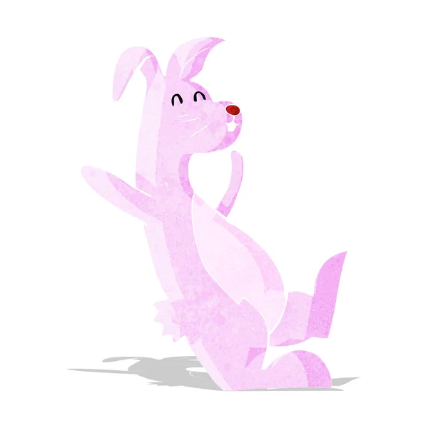 Coelhinho rosa dos desenhos animados — Vetor de Stock