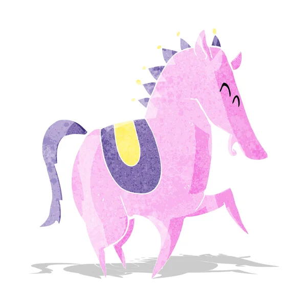 Dibujos animados prancing caballo — Vector de stock