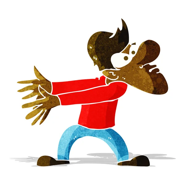 Cartoon annoyed man gesturing — Stock Vector