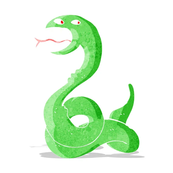 Serpiente siseante de dibujos animados — Vector de stock