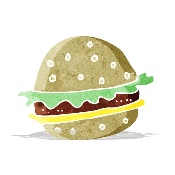 Karikatür hamburger — Stok Vektör