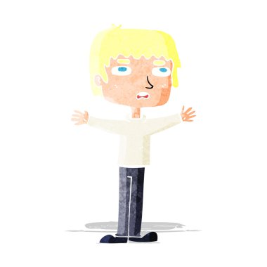 karikatür gergin adam