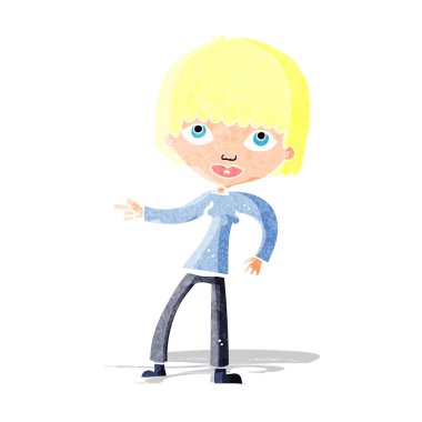 çizgi film kadın işaret