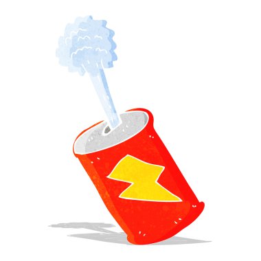 karikatür gazoz kutusu. 