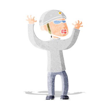 Karikatür güvenliği panikliyor.