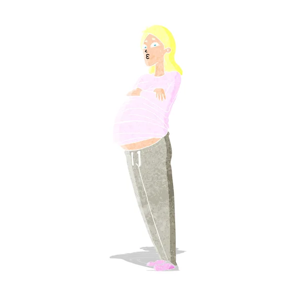 Cartone animato donna incinta — Vettoriale Stock