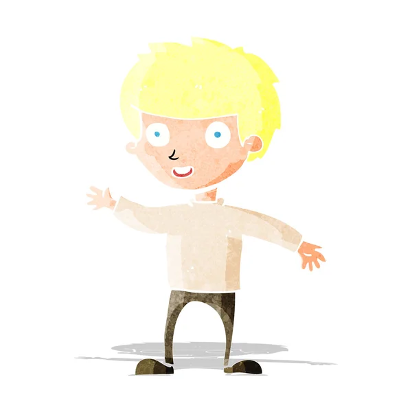 Мультфильм счастливый мальчик — стоковый вектор