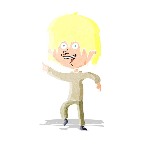 Desenhos animados menino feliz — Vetor de Stock