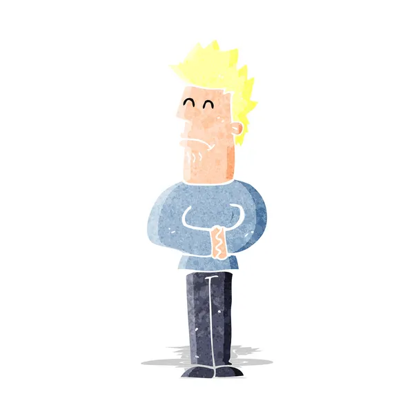 Cartoon nerveuze man — Stockvector