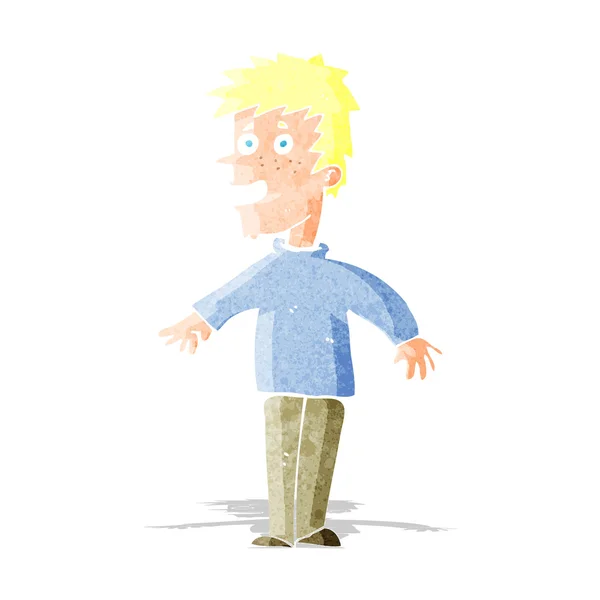 Cartoon gelukkige jongen — Stockvector