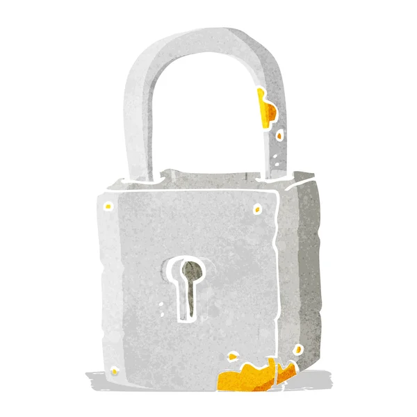 Cartoon rusty lock — Stock Vector