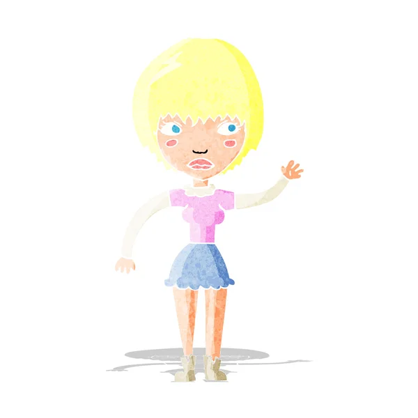 Cartoon wuivende vrouw — Stockvector