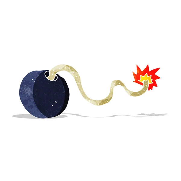 Caricature brûlant la bombe — Image vectorielle