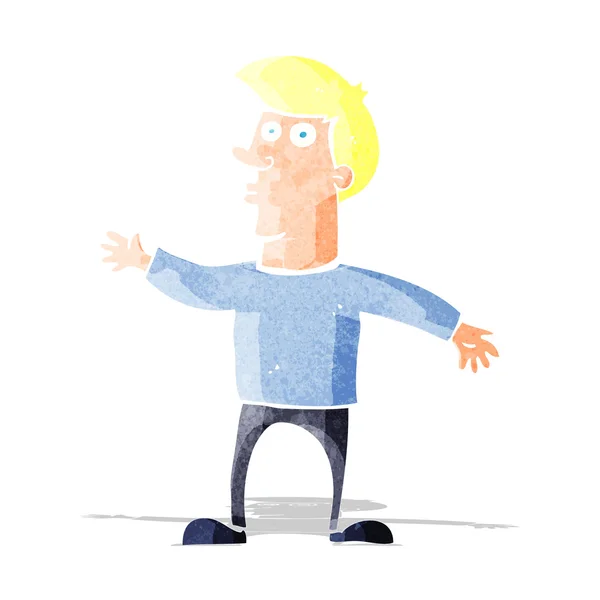 Cartoon worried man — Stock Vector