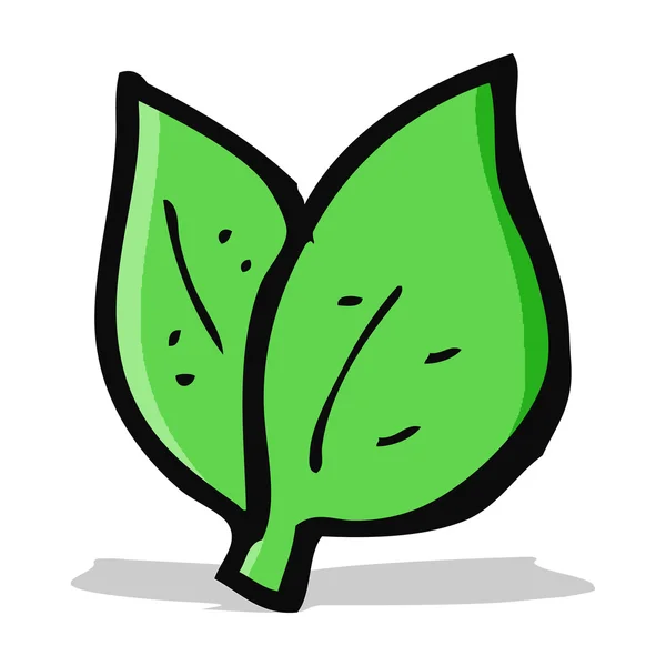 Cartoni animati foglie simbolo — Vettoriale Stock
