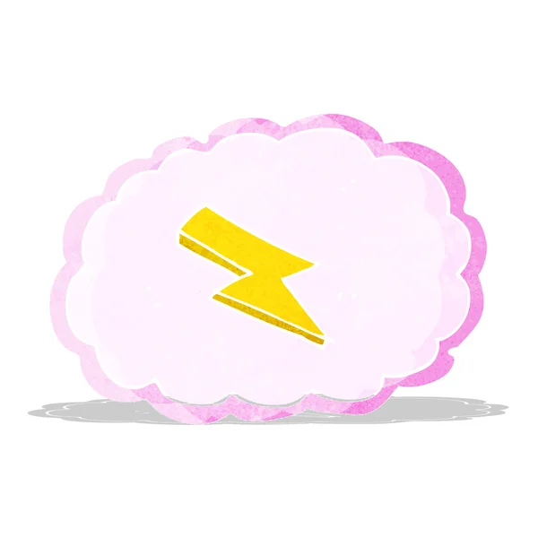 卡通云和闪电符号 — 图库矢量图片