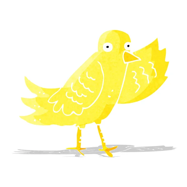 Cartoon waving bird — Stock Vector