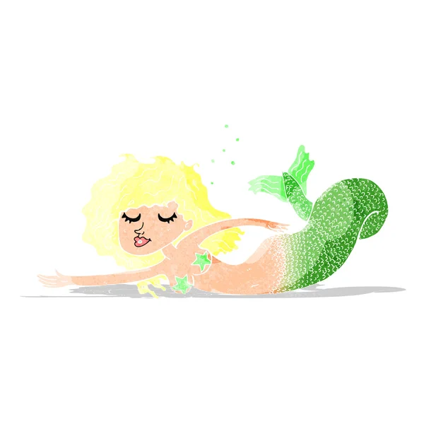 Cartoon mermaid — Stock Vector