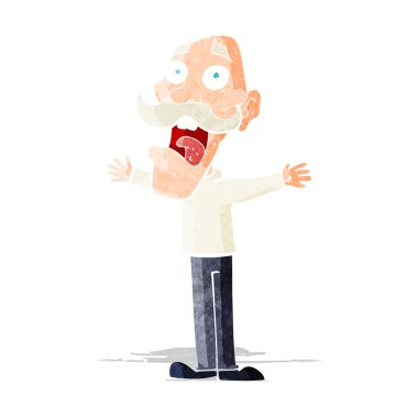 Çizgi film stresli ihtiyar.