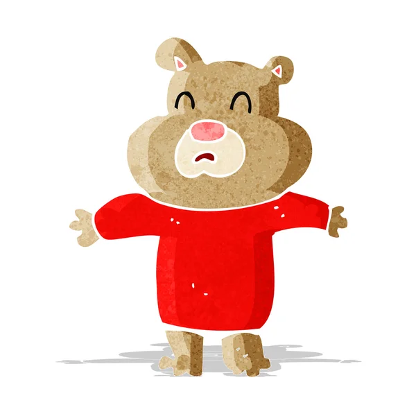 불행 한 곰 만화 — 스톡 벡터