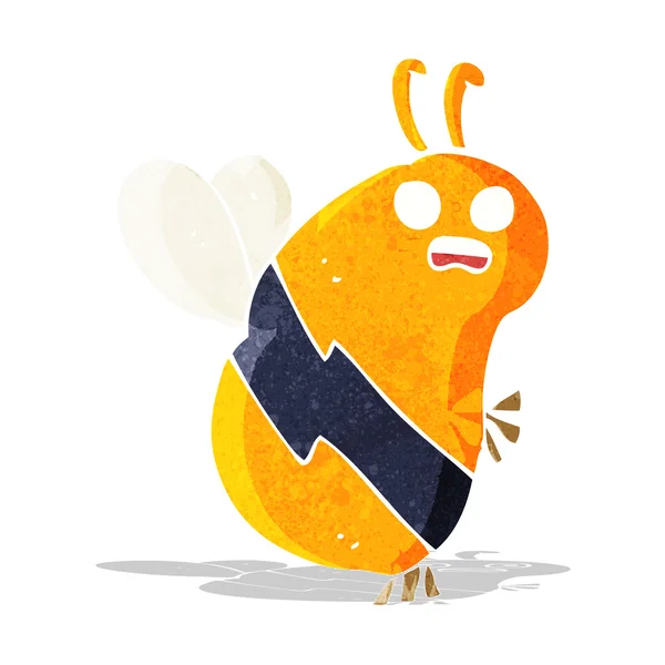 Vtipné kreslené včela — Stockový vektor