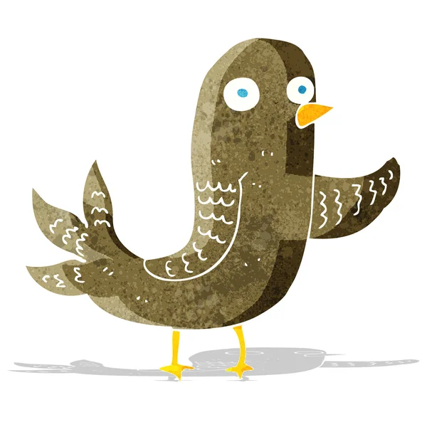 Kuş sallayarak karikatür — Stok Vektör