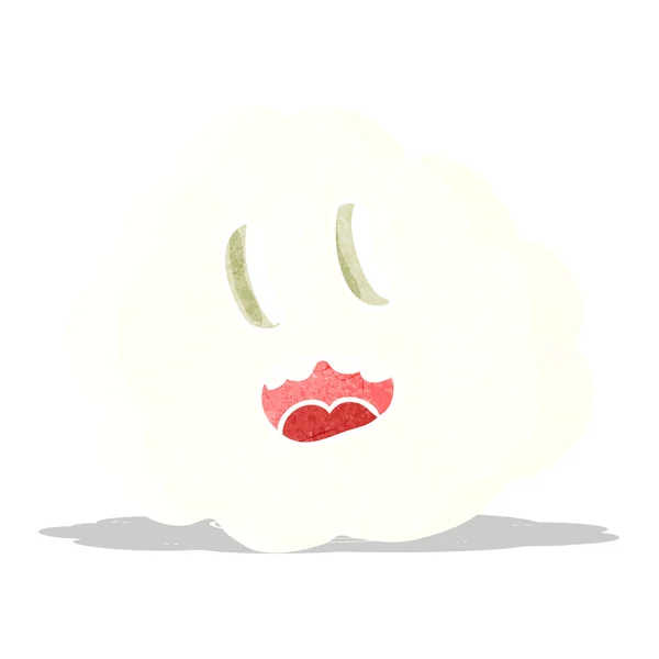 Nube espeluznante de dibujos animados — Vector de stock