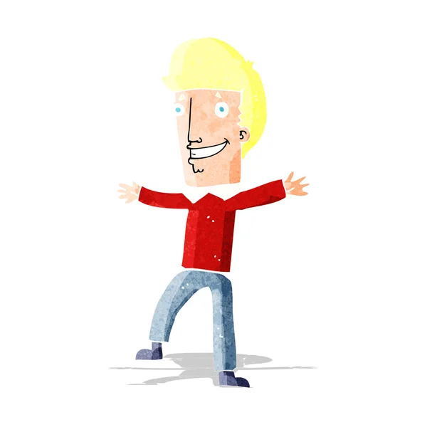 Cartoon gelukkig man — Stockvector