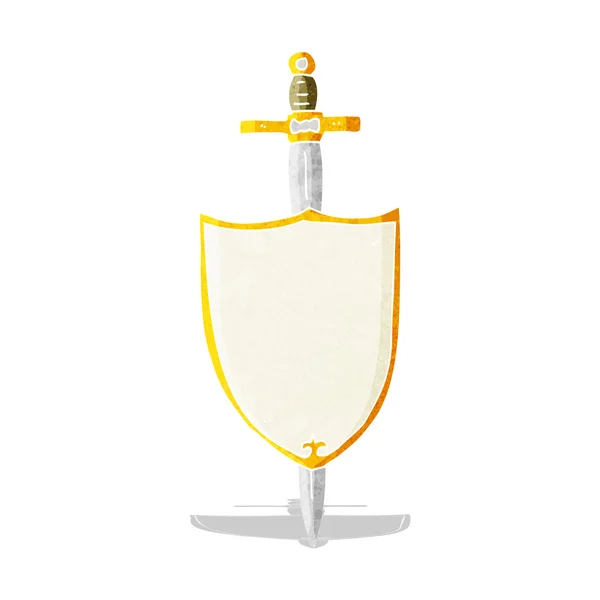 Cartoon heraldic shield — Stock Vector