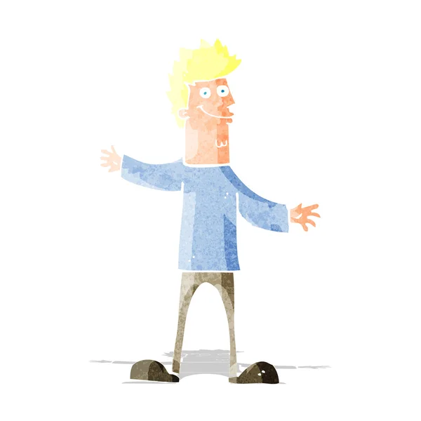 Cartone animato uomo felice — Vettoriale Stock