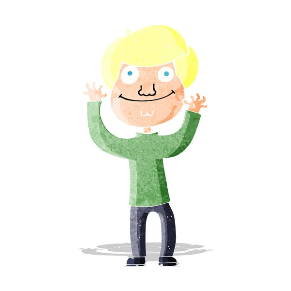 Cartoon gelukkige jongen — Stockvector