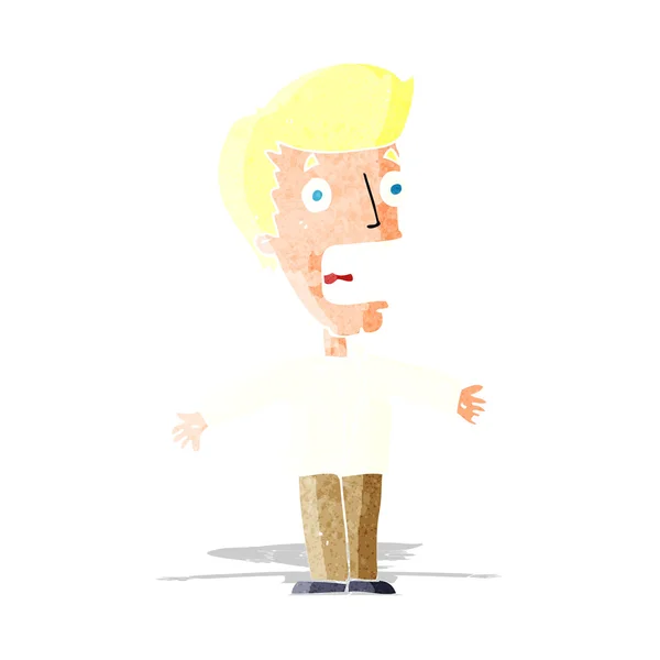 Cartoon schreeuwen man — Stockvector