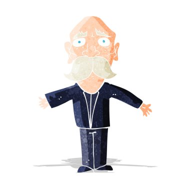 karikatür disapointed yaşlı adam
