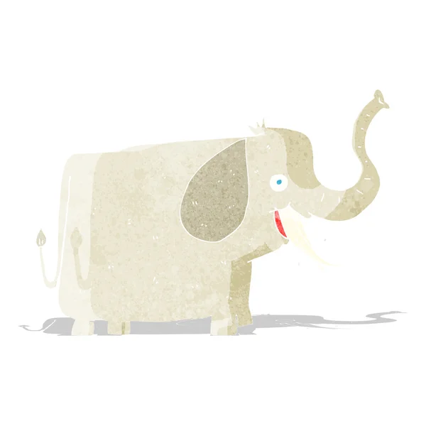 การ์ตูนมีความสุขช้าง — ภาพเวกเตอร์สต็อก