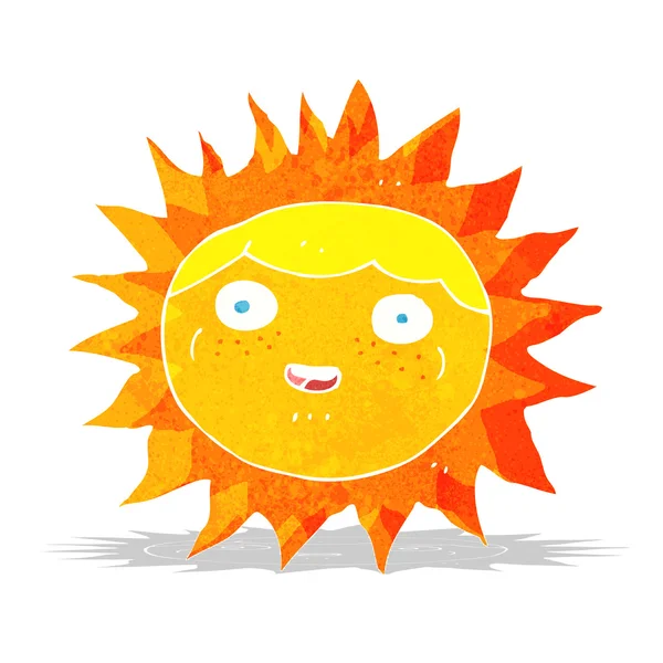 Sun rajzfilmfigura — Stock Vector