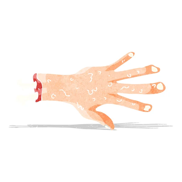 Gross severed hand cartoon — Stock Vector
