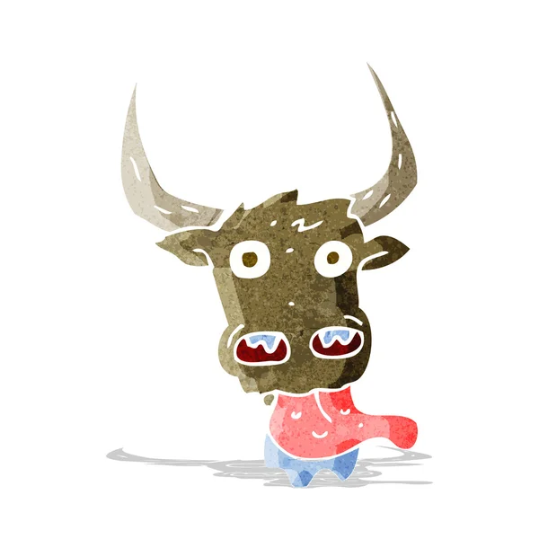 Cartoon cow face — Stock Vector