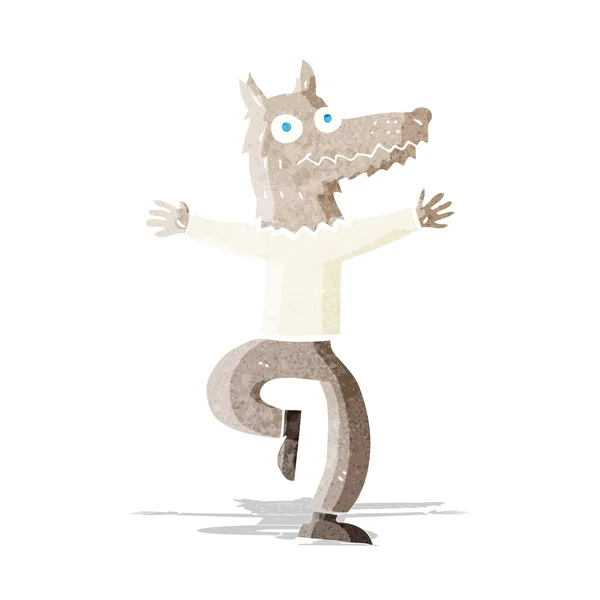 Hombre lobo de dibujos animados — Vector de stock