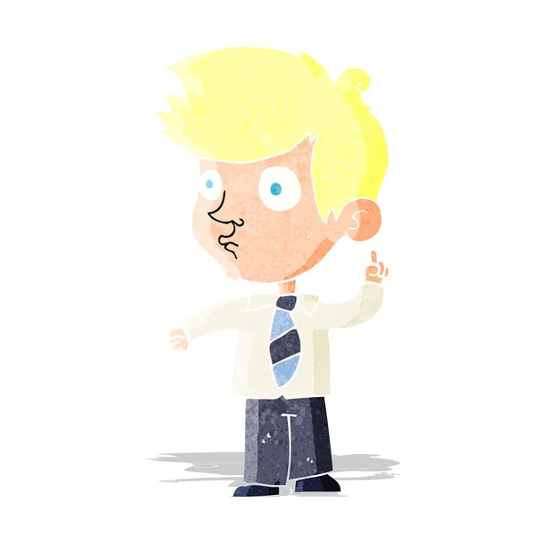 Cartoon boy haciendo una pregunta — Vector de stock