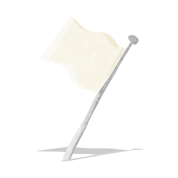 Drapeau blanc dessin animé — Image vectorielle